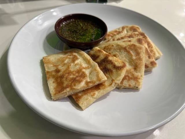 Msemen With Zaatar Olive Oil.
